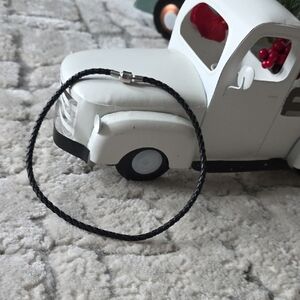 Black Braided Leather Necklace / Bracelet. Read Comments